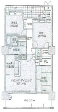 ウェルリバービュー天神の物件間取画像